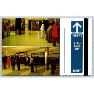Postcard California San Francisco BART'S Modern Downtown Station c1970s Die Cut